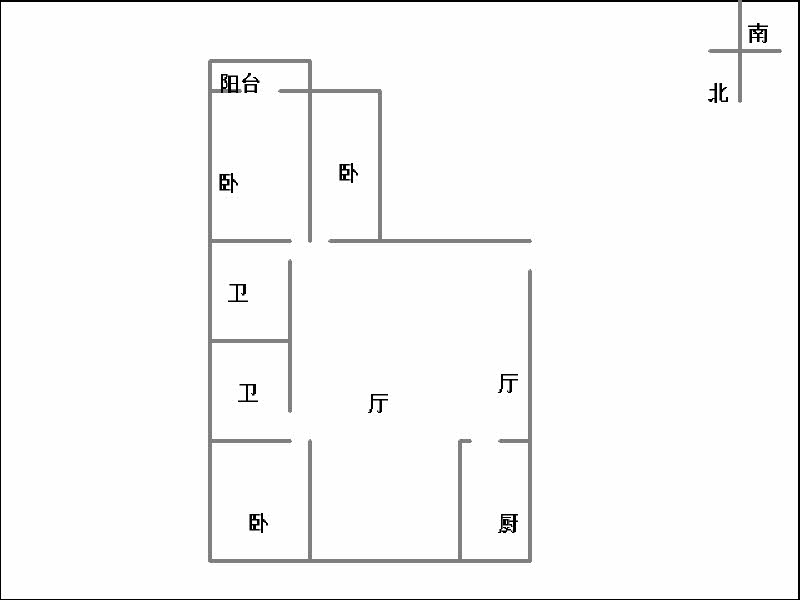 汉成华都东区  3室2厅2卫   120.00万室内图1