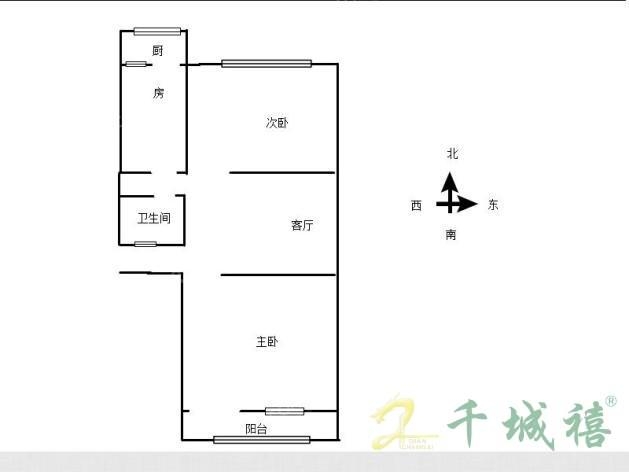 开元小区  2室2厅1卫   38.00万户型图