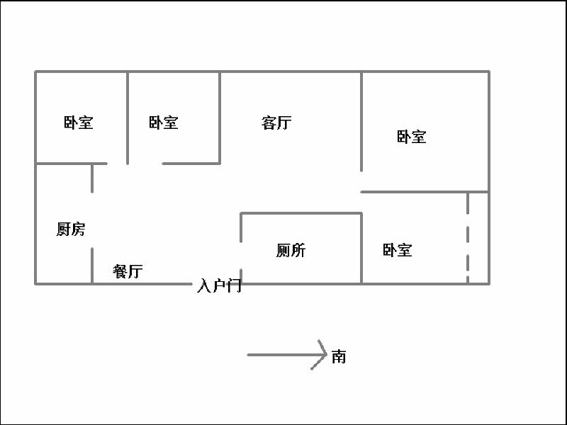 滨湖小区  4室2厅2卫   1280.00元/月