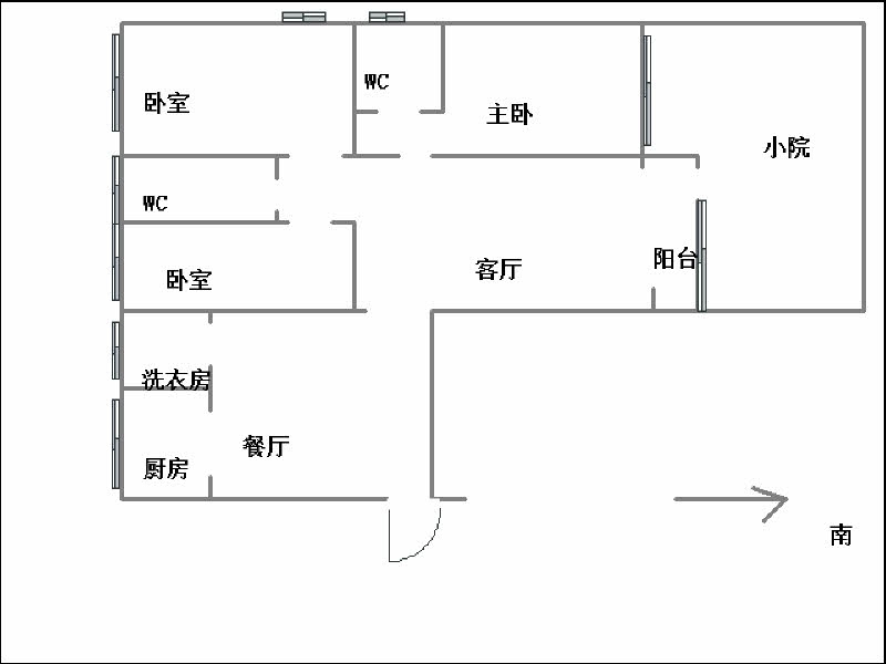 南湖花园二期  3室2厅2卫   185.00万室内图