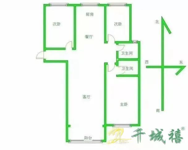 美的时代城  3室2厅2卫   2500.00元/月室内图