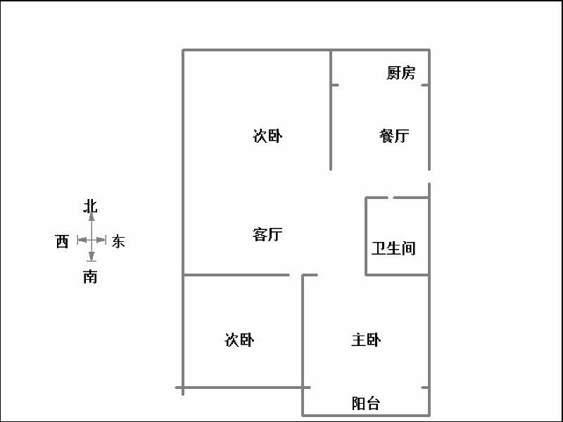 创鑫三期（阳光嘉园，东柳东街69号）  3室2厅1卫   87.00万室内图