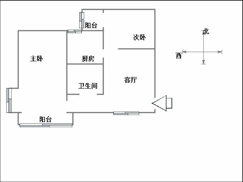 明珠花园C区  2室2厅1卫   83.00万室内图1