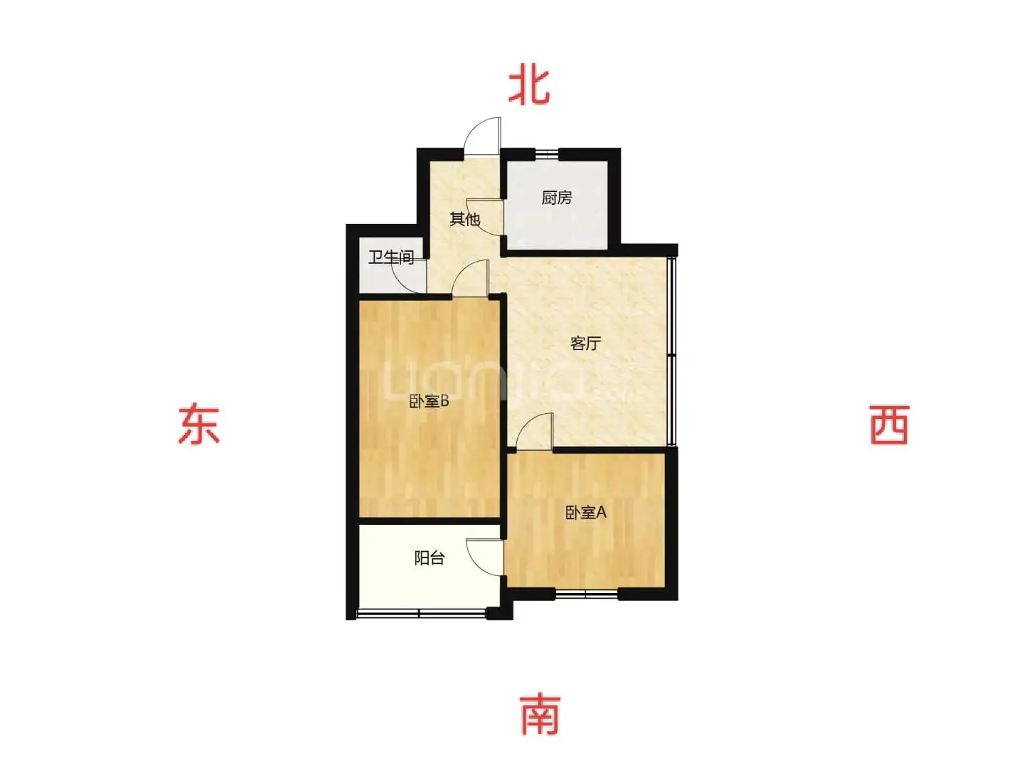 希望山城  2室1厅1卫   35.00万室内图