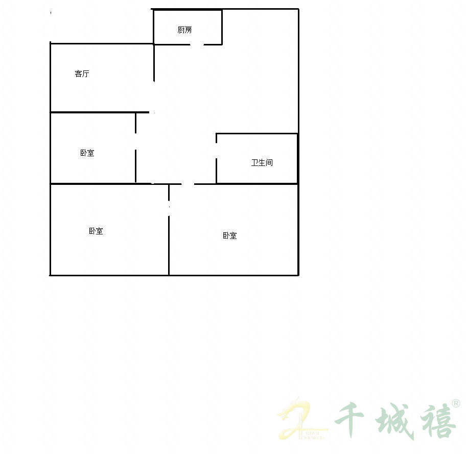 书香门邸  3室2厅1卫   115.00万室内图1