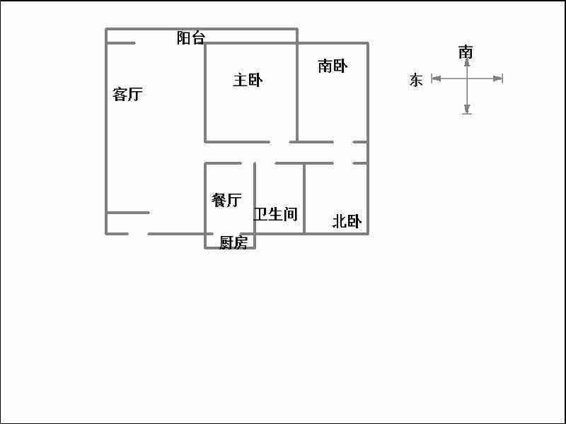 桃园小区  3室2厅1卫   1500.00元/月室内图