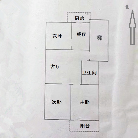 邯钢九四院  3室2厅1卫   70.00万室内图1