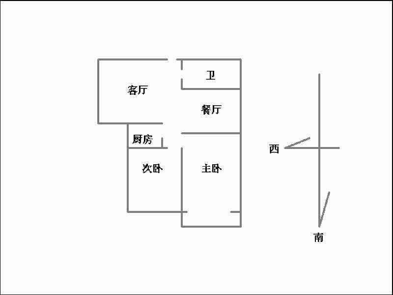 创鑫六期(阳光福邸)  2室2厅1卫   1800.00元/月室内图