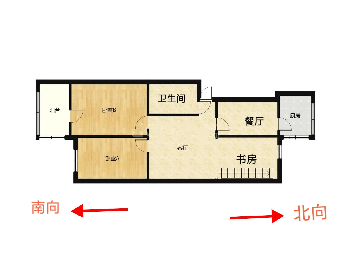 利民街7号院  3室2厅1卫   66.00万户型图