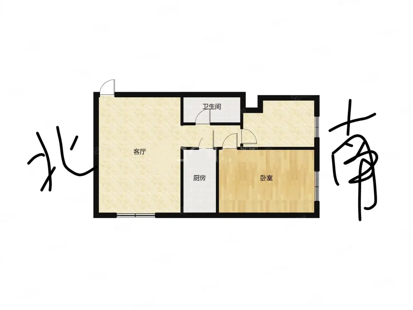 美罗城  2室2厅1卫   65.00万