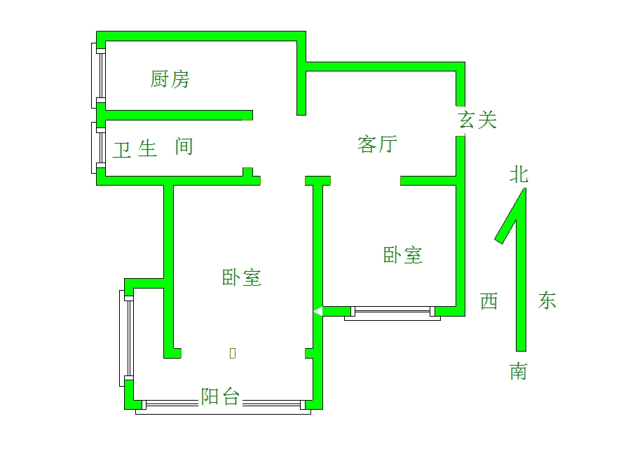 邯山街65号院  2室2厅1卫   49.00万