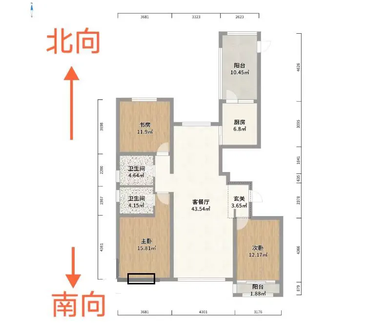 荣盛江南锦苑  3室2厅2卫   137.00万室内图