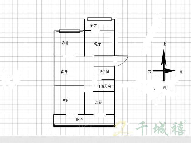 公安小区  2室1厅1卫   1200.00元/月室内图