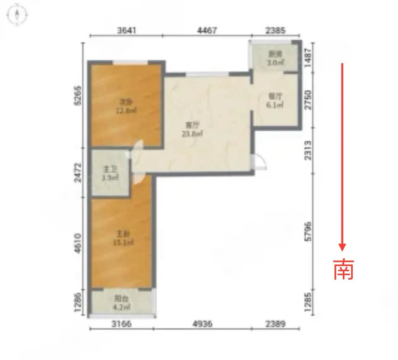 光华苑三期  2室2厅1卫   75.00万户型图