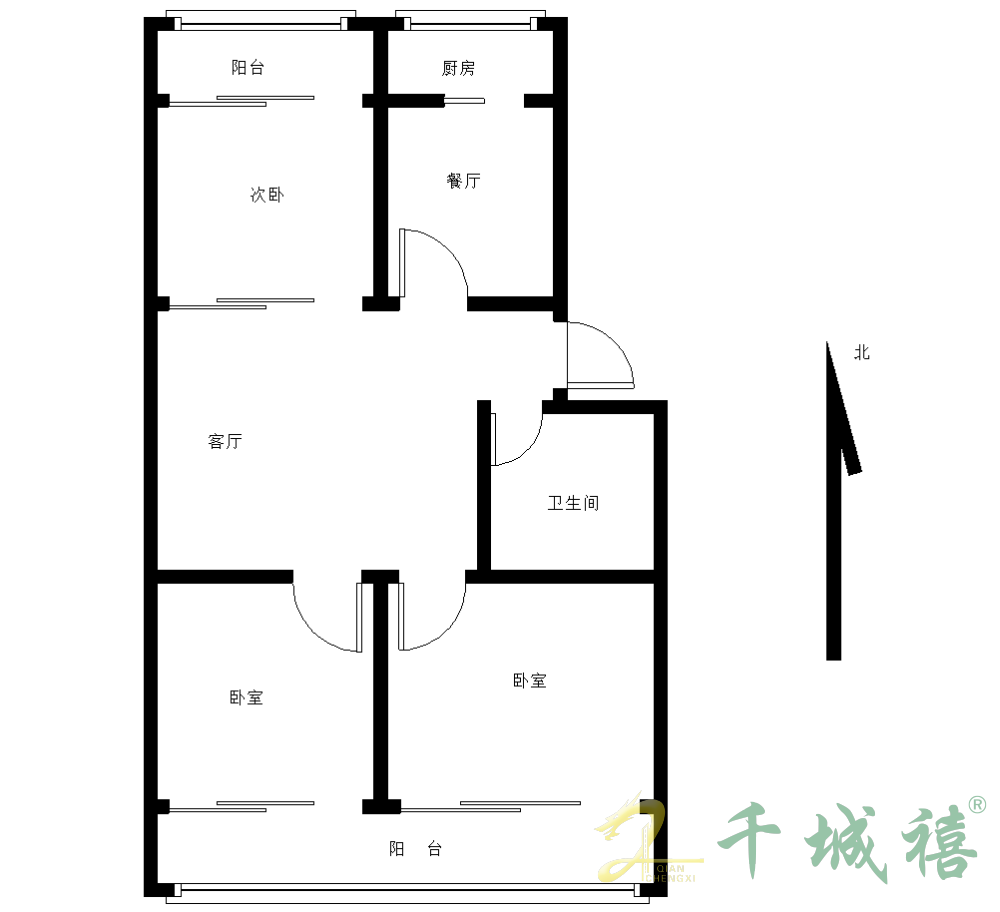 四季青小区  3室2厅1卫   93.00万室内图