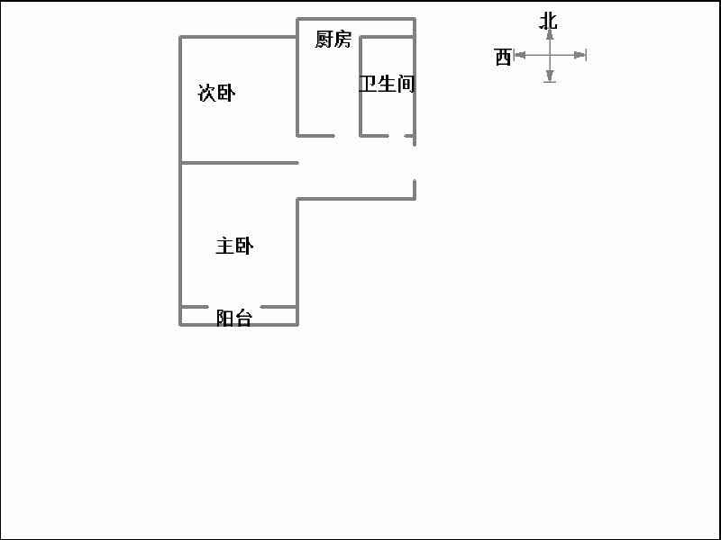 三建小区家属院  2室1厅1卫   38.00万户型图