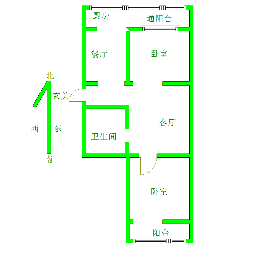 邯钢路17号院（邯运三号院）  2室2厅1卫   75.00万