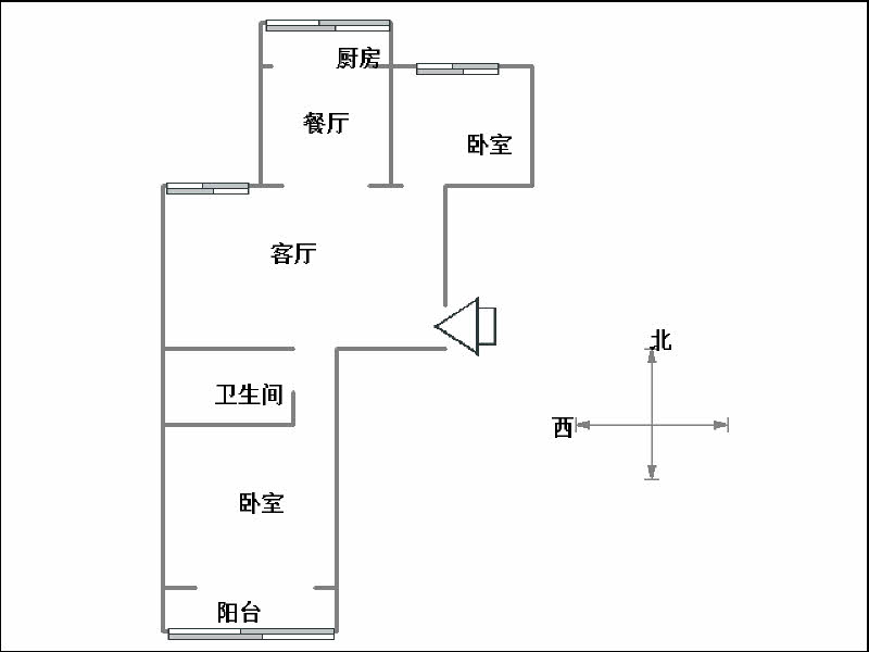 紫薇苑  2室2厅1卫   92.00万户型图