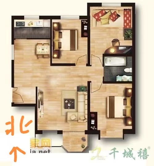 赵都新城绿和园  3室2厅1卫   104.00万