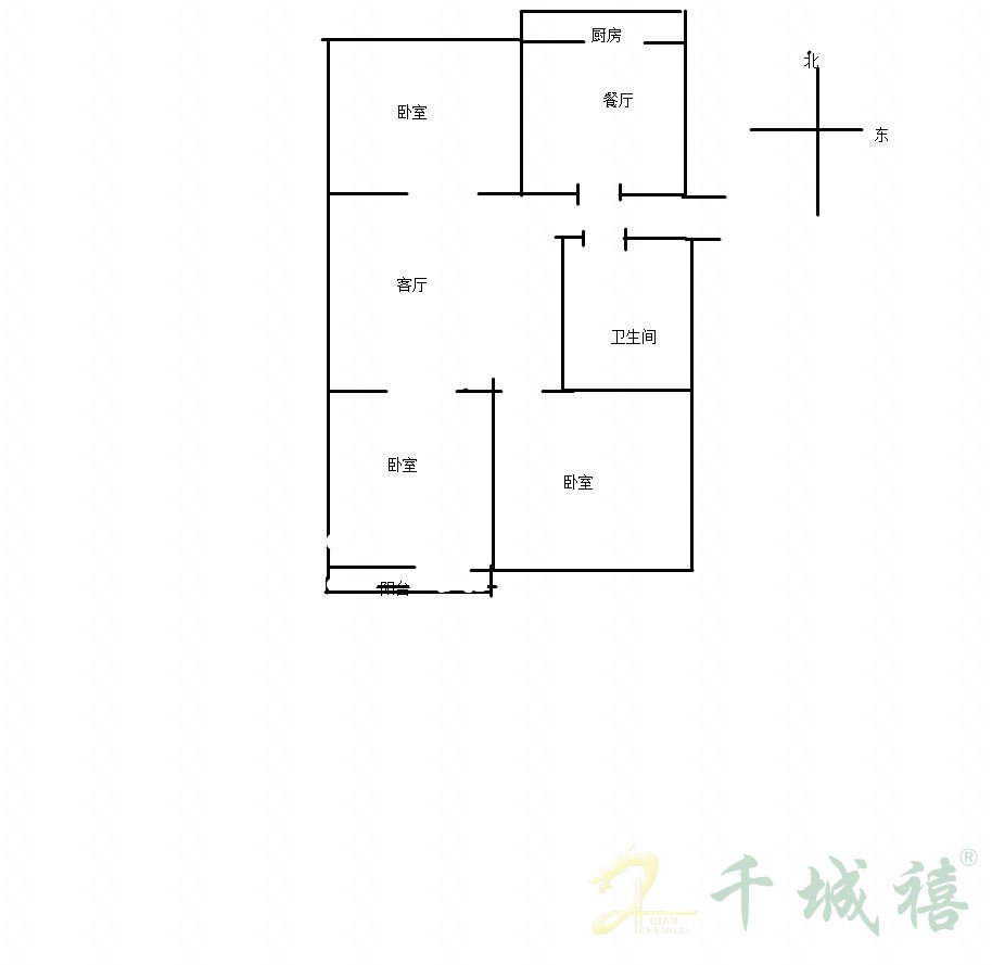 中华南4号院  3室1厅1卫   1300.00元/月室内图