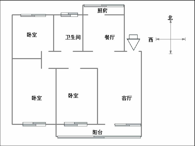 桃园小区  3室2厅1卫   130.00万室内图