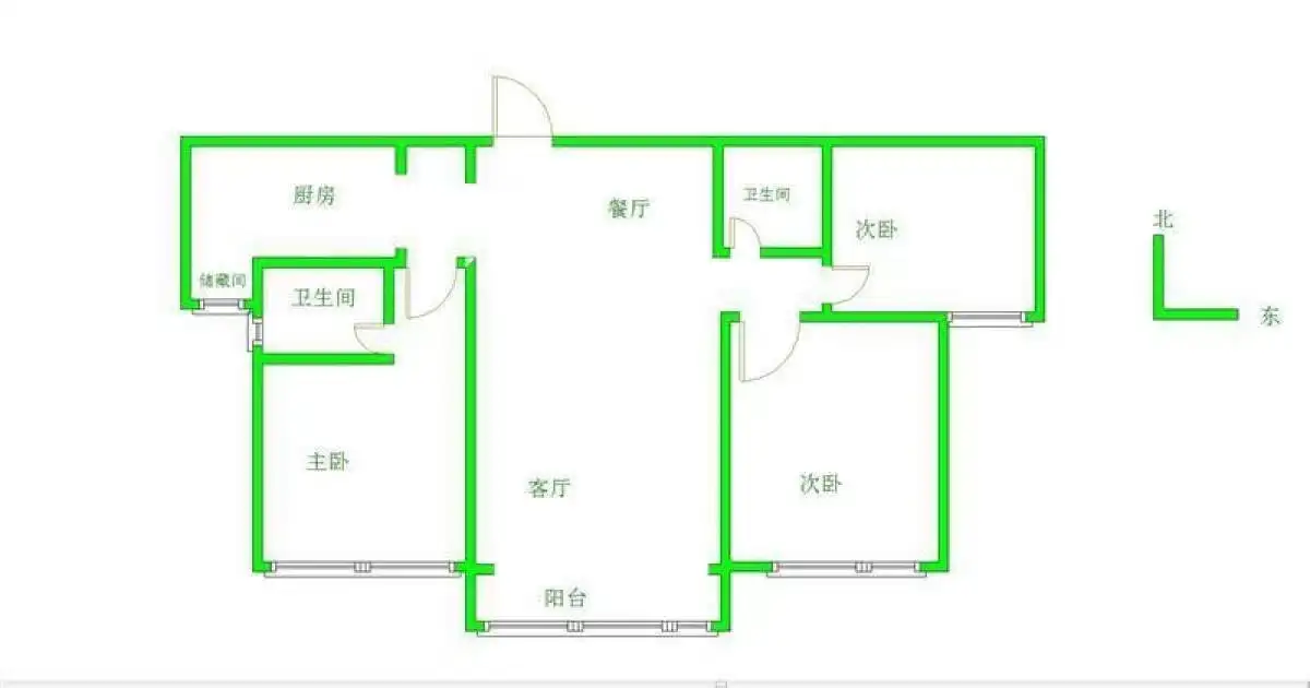 美的城  3室2厅2卫   138.00万室内图1