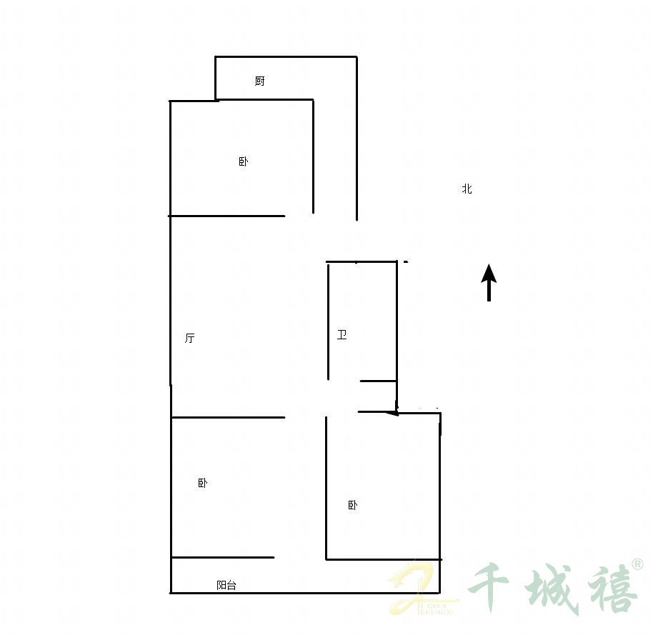 渚南二条3号院  3室1厅1卫   1500.00元/月