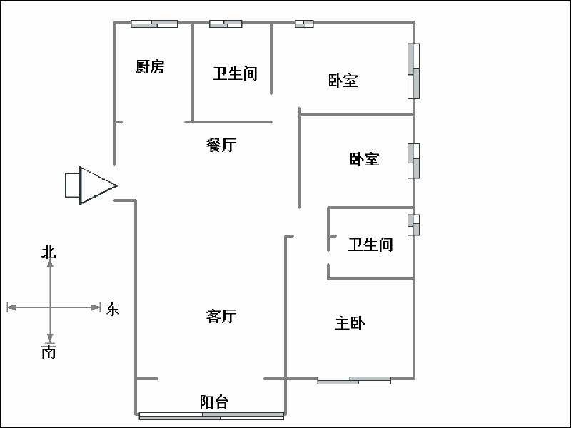 桃源山庄（镜湖山庄）  3室2厅2卫   125.00万户型图