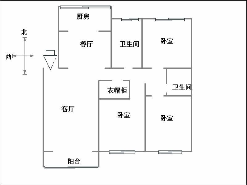 柳颐小区竹园一号院  3室2厅2卫   195.00万室内图