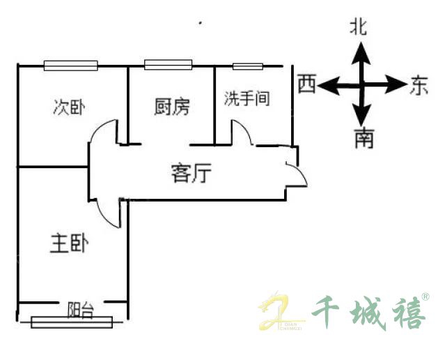 邯钢罗一生活区（罗城头7号院）  2室2厅1卫   50.00万室内图