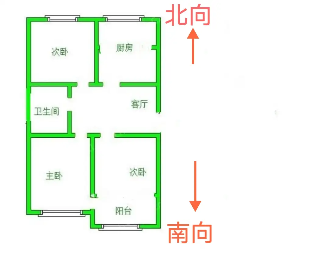 邯钢罗二生活区  3室1厅1卫   40.00万室内图1