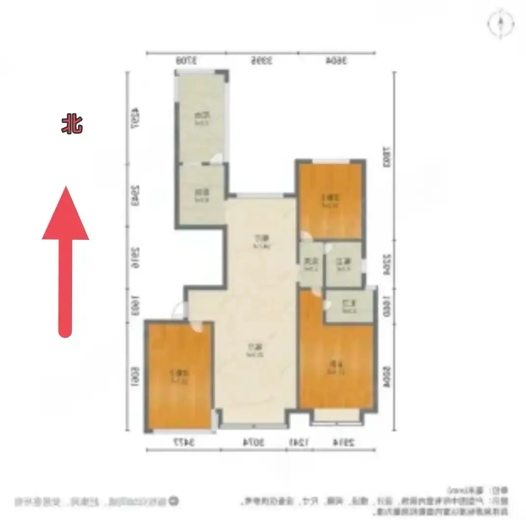 荣盛江南锦苑  3室2厅2卫   137.00万室内图