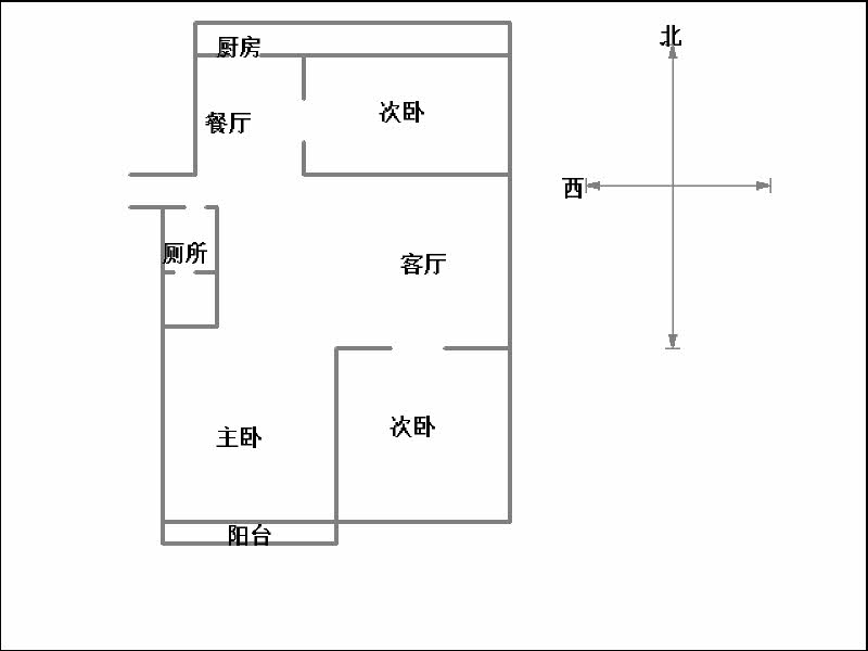 畜牧局家属院  3室2厅1卫   90.00万室内图