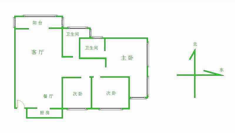 创鑫五期(阳光领地)（东柳东街89号）  3室2厅2卫   2500.00元/月室内图