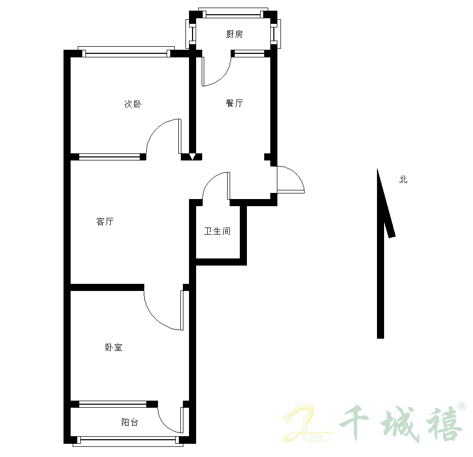 劳动路3号院  2室1厅1卫   40.00万室内图