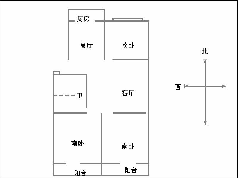 国土局2号院（国土局资源局）  3室2厅1卫   75.00万