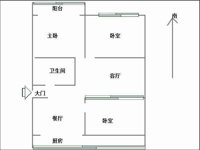 桃园小区  3室2厅1卫   1500.00元/月室内图