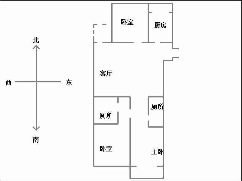 印染厂家属院(邯印家属院)(邯印院）（联纺路79号）  3室2厅2卫   270.00万室内图