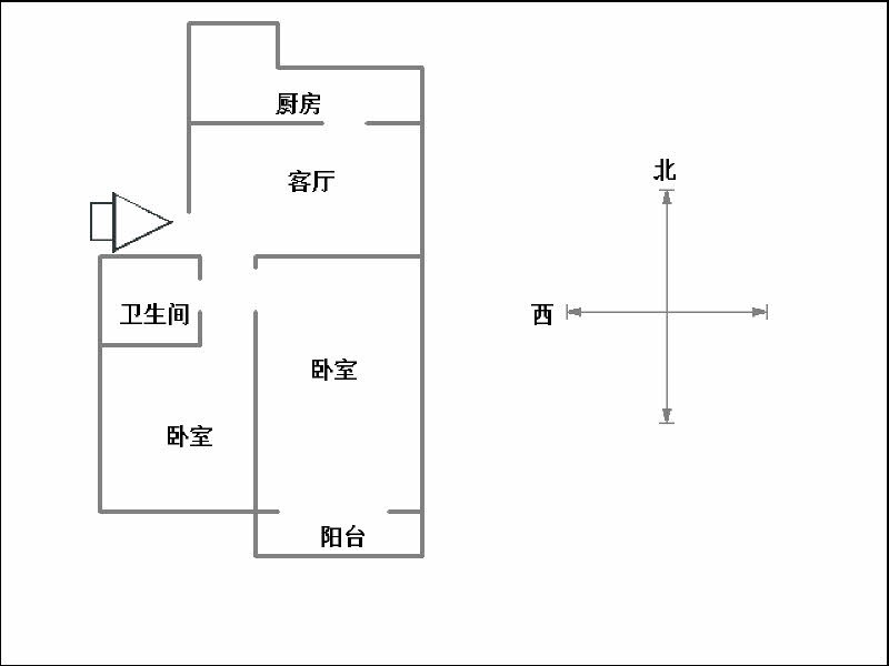 润和小区  2室2厅1卫   1500.00元/月室内图