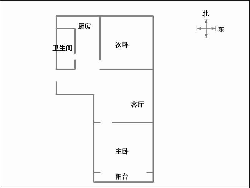 兼庄乡政府家属院（东柳林村南万达开发公司2号住宅楼  2室2厅1卫   900.00元/月室内图