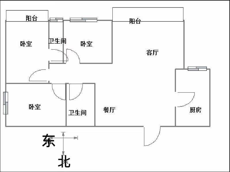 明珠花园D区  3室2厅2卫   140.00万室内图