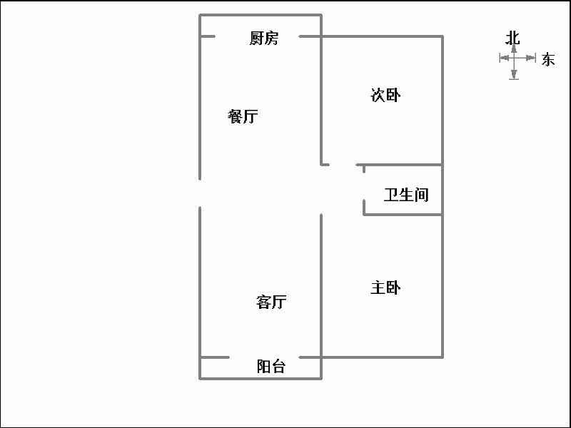 苹果怡园  2室2厅1卫   91.00万户型图