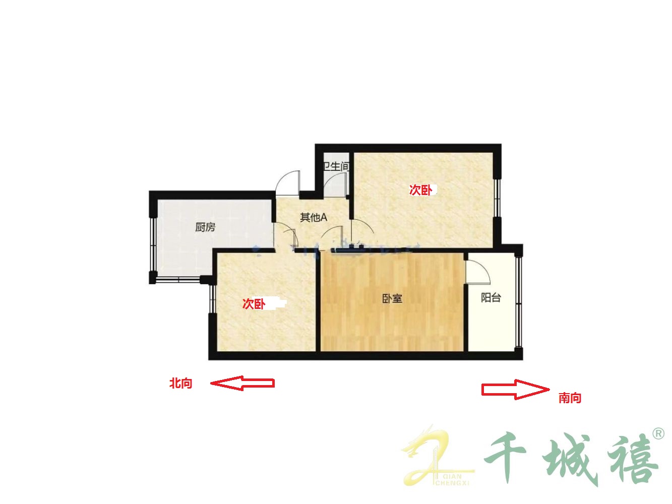 润鹏小区  2室1厅1卫   55.00万户型图