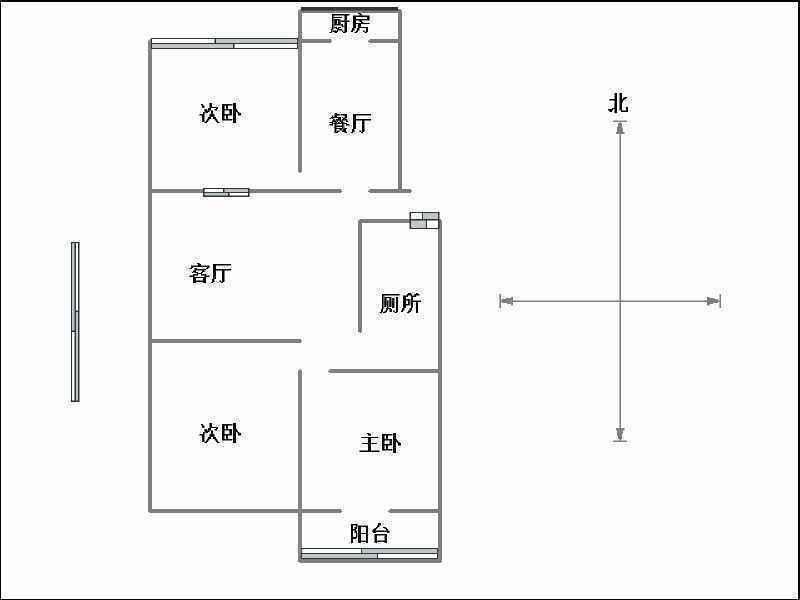 邯郸县职教中心家属楼(邯郸县教师进修学校住宅楼)  3室2厅1卫   79.00万室内图