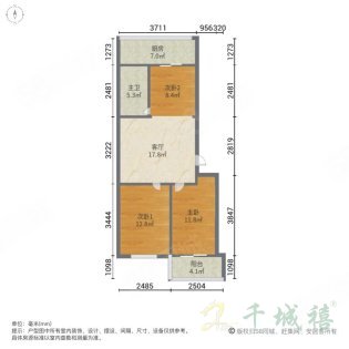 裕康小区  2室1厅1卫   68.00万户型图