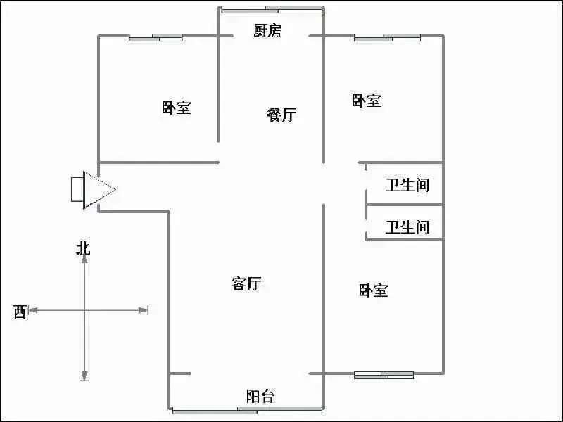 圣水湖畔  3室2厅2卫   108.00万室内图