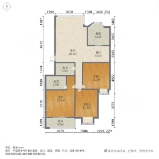 创鑫二期（阳光欧尚、双柳路29号）  3室2厅2卫   135.00万