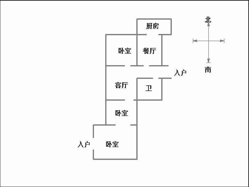 实验小学家属楼  2室2厅1卫   73.00万室内图