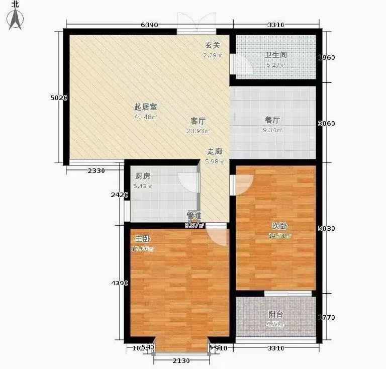 创鑫五期(阳光领地)（东柳东街89号）  2室2厅1卫   113.00万