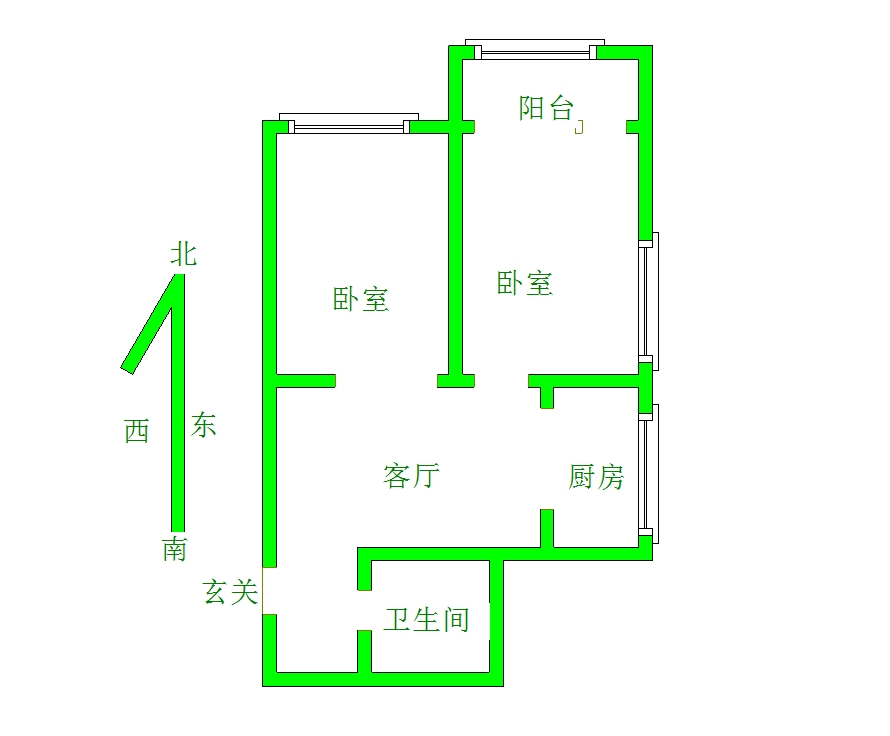 和平路54号楼(丛台区和平路14号楼17号)  2室1厅1卫   30.00万